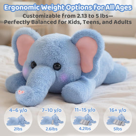 Gift-ready Mewaii weighted plush ideal for birthdays and holidays.