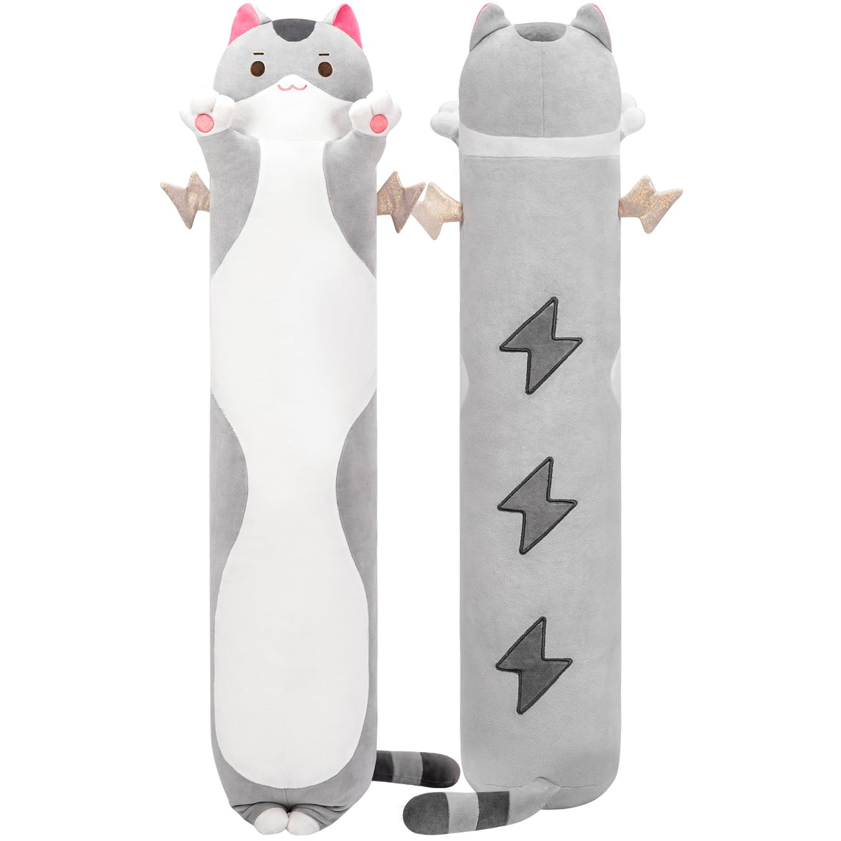 Mewaii Long Cat Plush 28in full view for cuddling