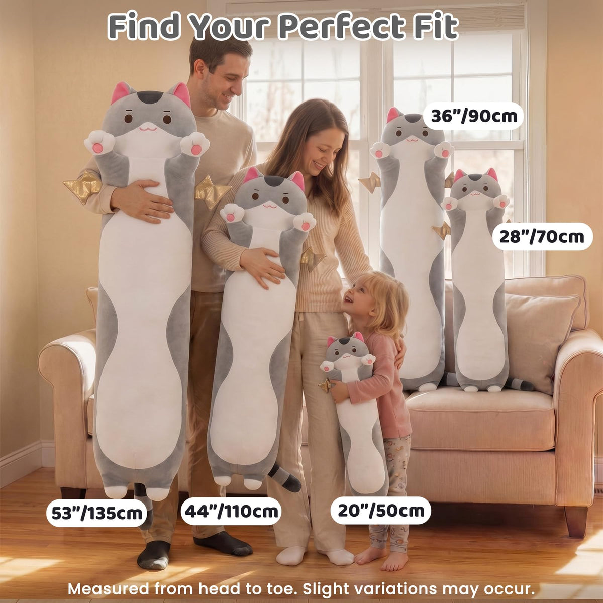 Mewaii Long Cat Plush bedtime companion for peaceful nights