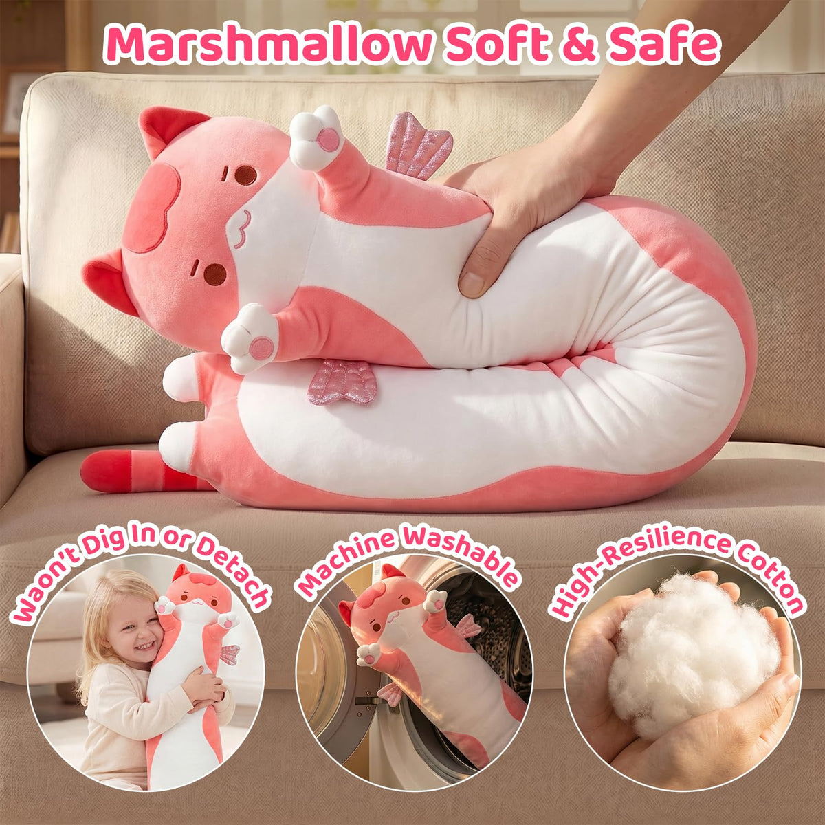Mewaii Long Cat Plush gift-ready packaging highlights thoughtful gifting option