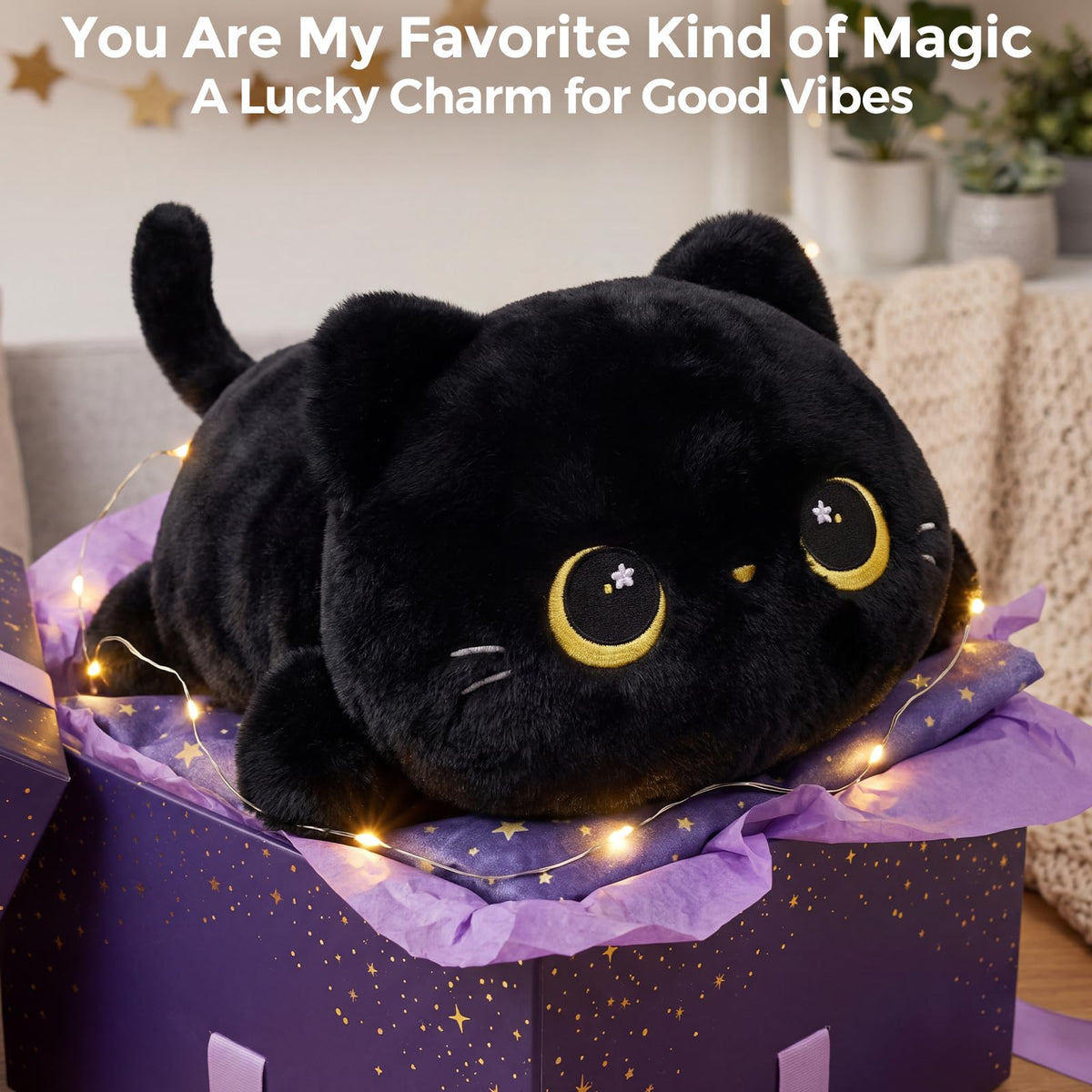 Mewaii machine-washable cat plush stays fluffy after washes.