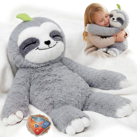 Mewaii Sloth heated plush full view offers a cozy, realistic hug