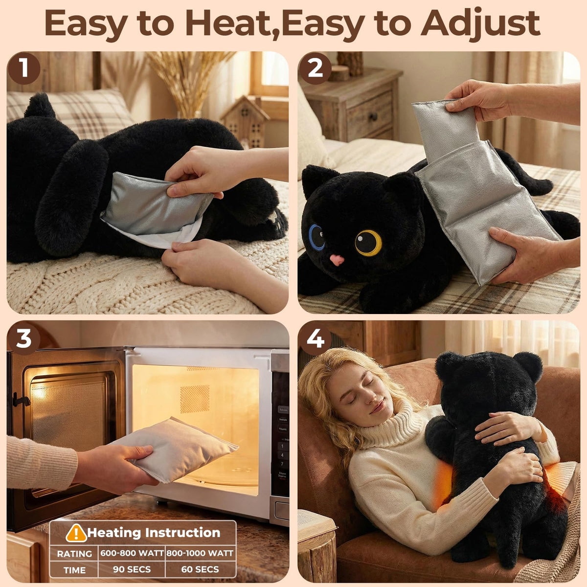 Mewaii weighted cat plush cooling inner pad for refreshing hugs