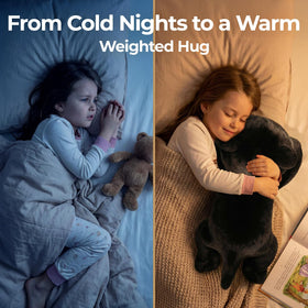 Mewaii weighted cat plush heating pad provides up to 30 minutes warmth