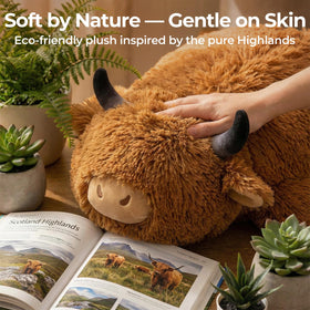 Mewaii weighted plush cow legs resting softly on the body