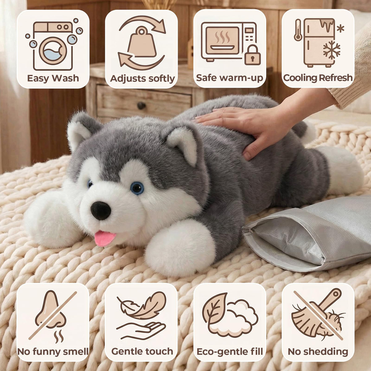 Mewaii weighted dog plush gift-ready packaging makes a thoughtful present.