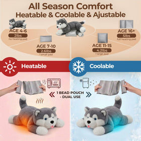 Mewaii weighted dog plush removable inner pad allows weight customization.