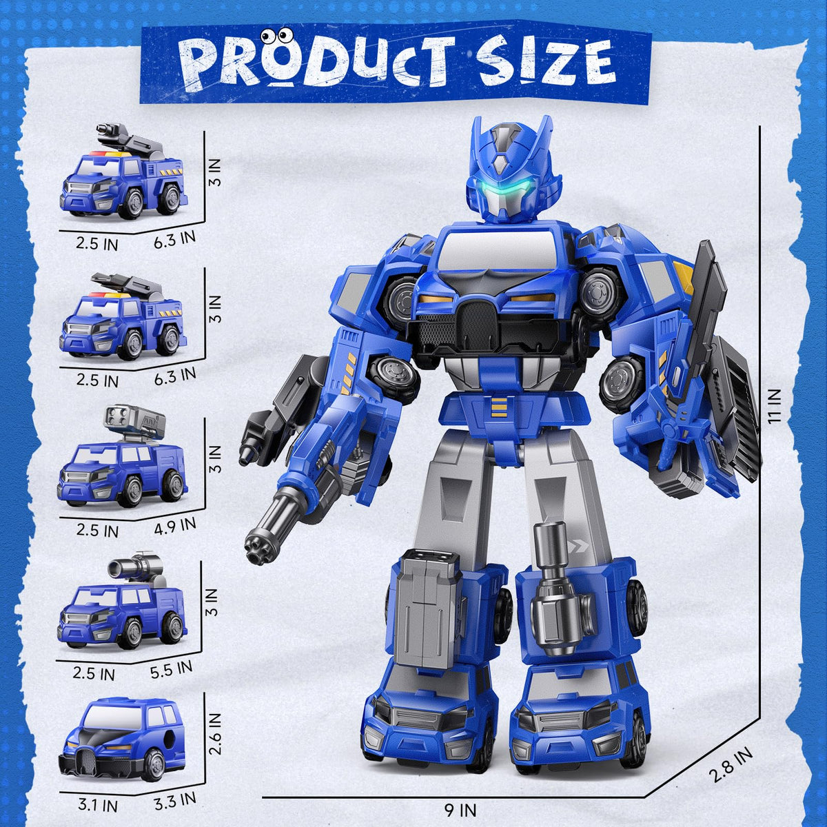 MEWOCHEE 5-in-1 transform toy imaginative play and role-play ideas