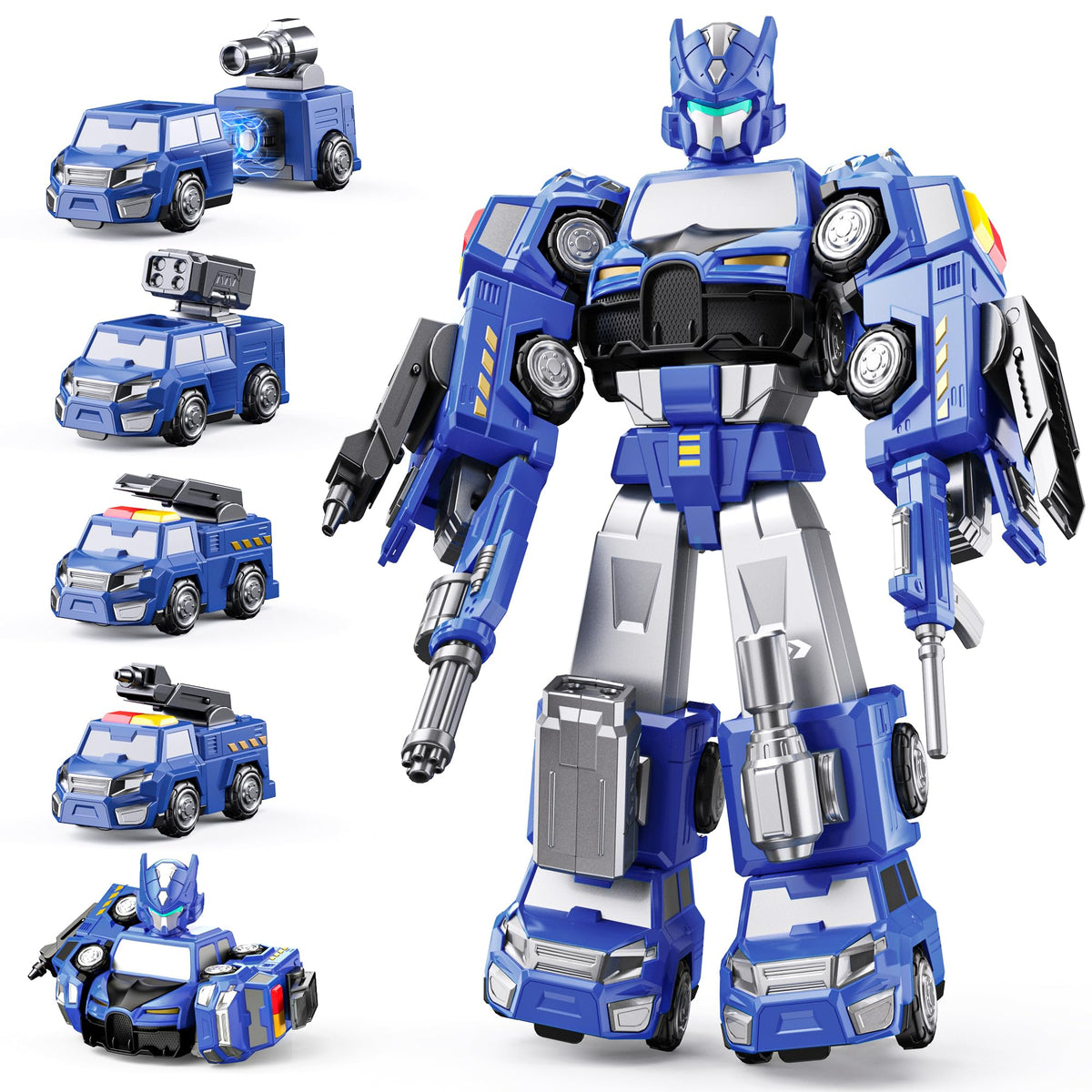 MEWOCHEE 5-in-1 transform toy police vehicle for imaginative police-themed play