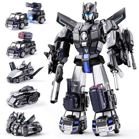 MEWOCHEE five-in-one transform toy police vehicle for imaginative play