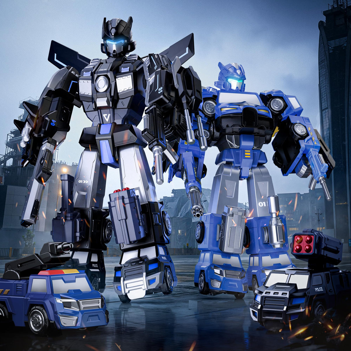 MEWOCHEE five-in-one transform toy robot promotes creative building