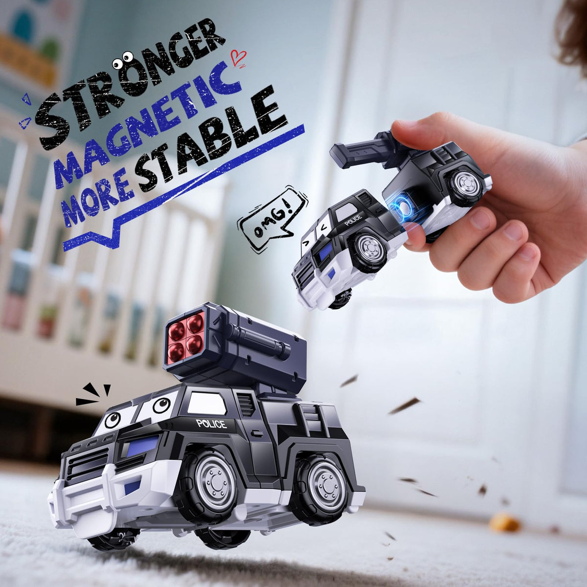 MEWOCHEE five-in-one transform toy van for action stories
