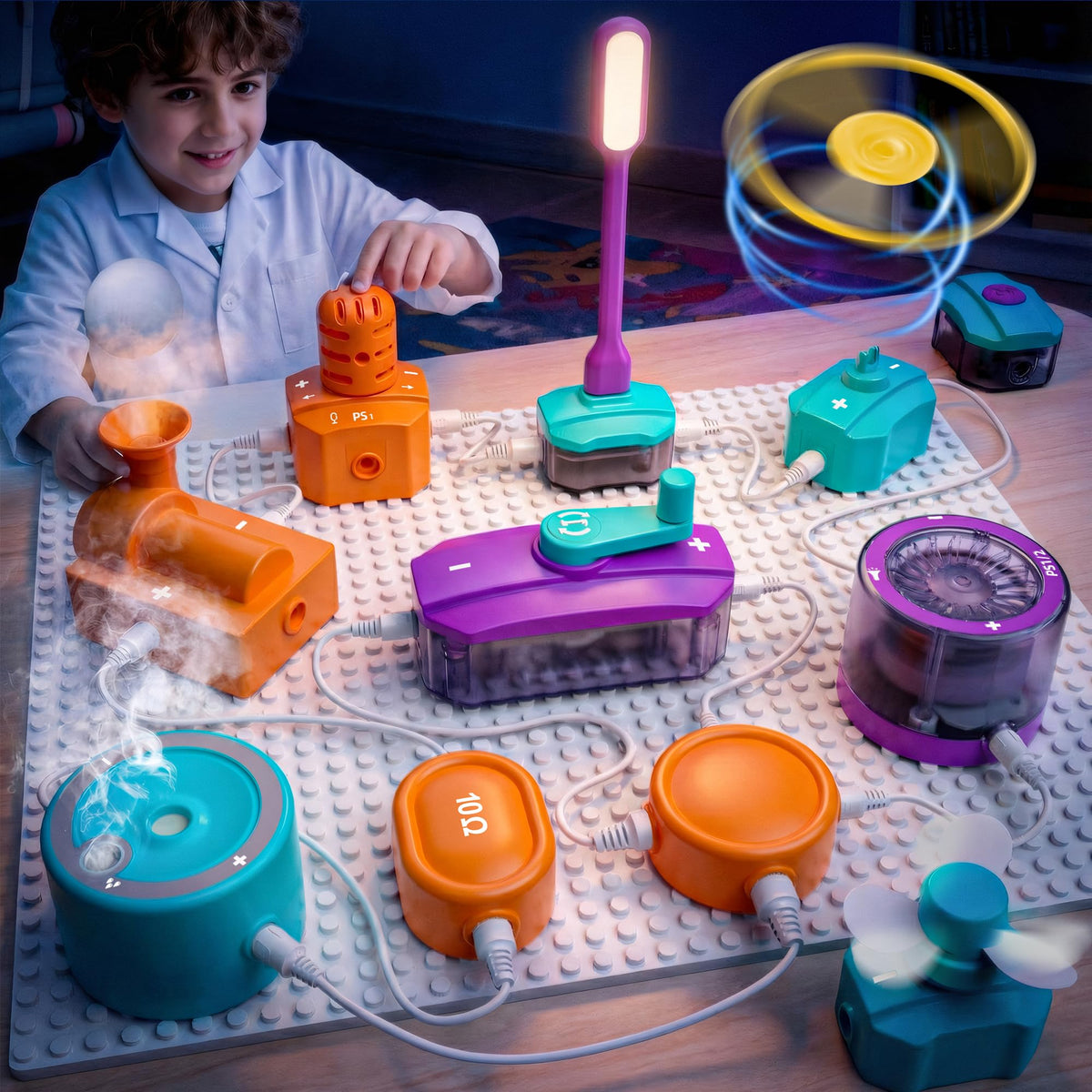 MEWOCHEE science kit overview showing components and layout for beginner-friendly learning