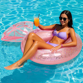 MewVeer pink pool float makes a charming gift for pool lovers