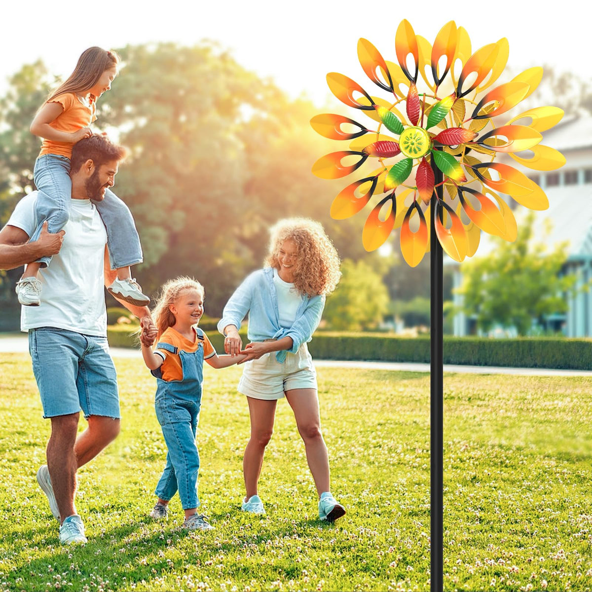 MeyRolizn outdoor wind spinner enhances patio relaxation with gentle motion.