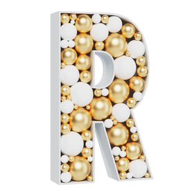 MEYSIMOON 3ft marquee letter R frame adds bold focal point for celebrations.