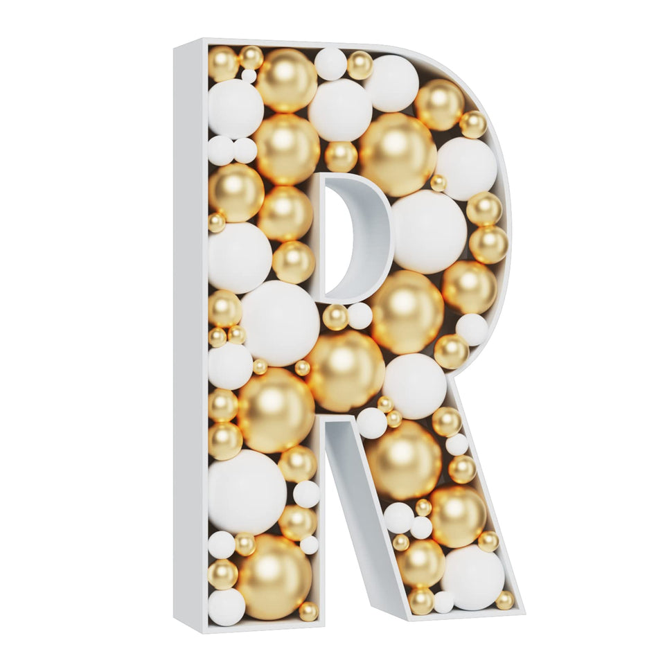 MEYSIMOON 3ft marquee letter R frame adds bold focal point for celebrations.
