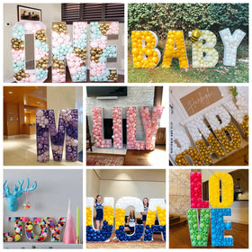 MEYSIMOON DIY party decor setup invites creative balloon arrangements.
