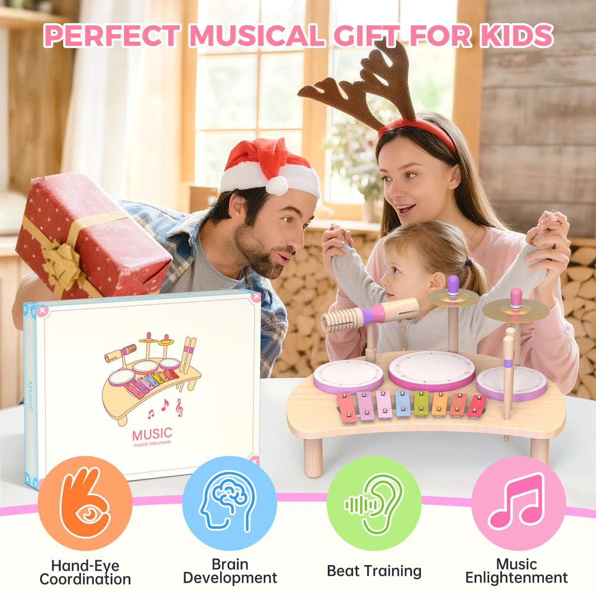 Meytccve drum set makes a thoughtful birthday or holiday gift