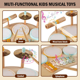 Meytccve Toddlers Drum Set in action, kids explore sounds and coordination.