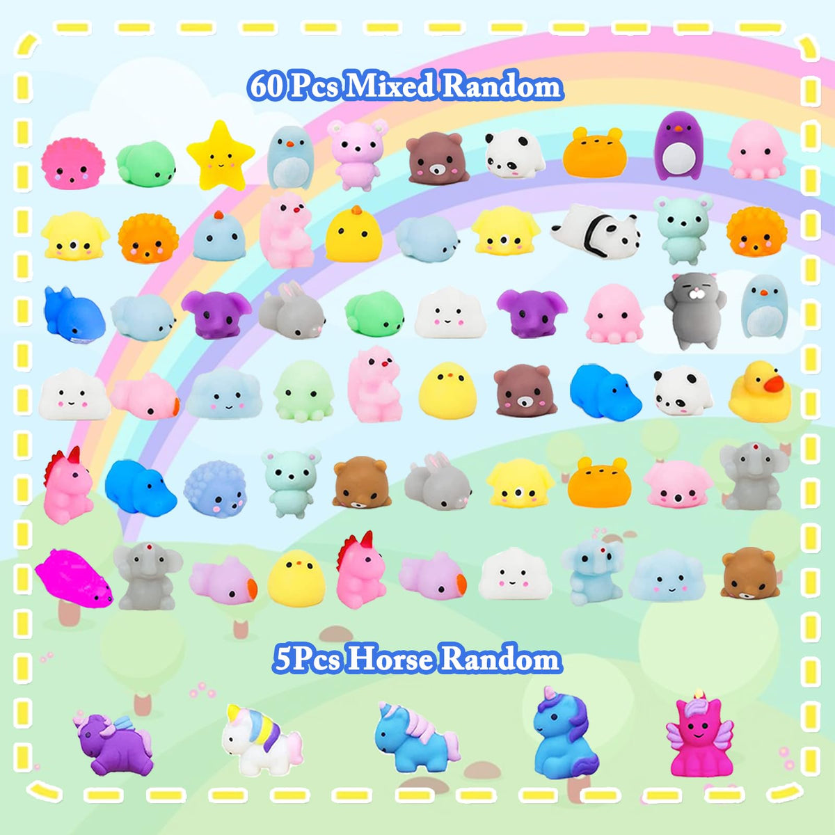 MEZHOBBY mixed random mochi squishies offer variety for gifting and sharing.