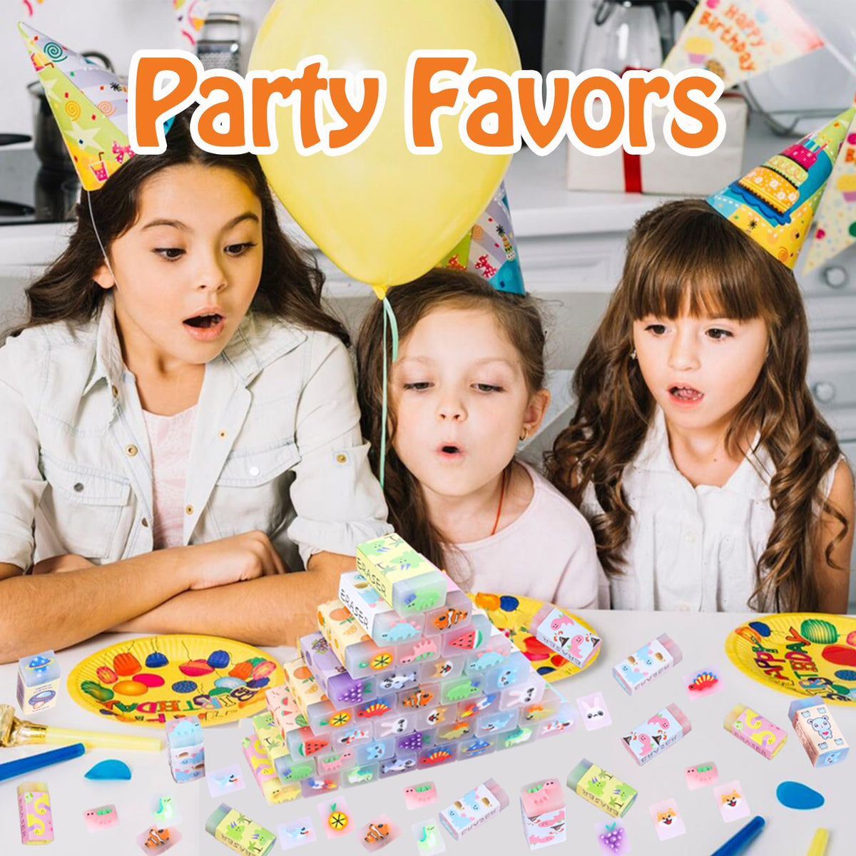 Mezhobby party-friendly eraser set perfect as classroom gifts