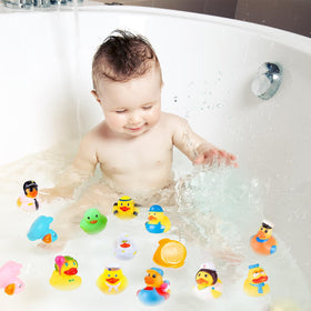 MEZHOBBY rubber ducks face design brightens party favors and classroom prizes