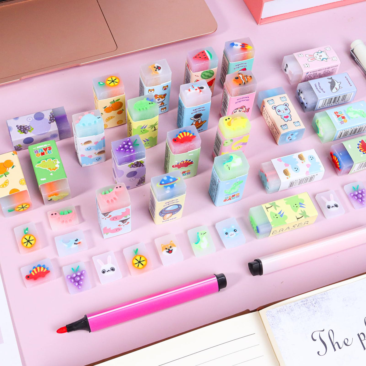 Mezhobby soft erasers for kids with gentle texture and clean erasing