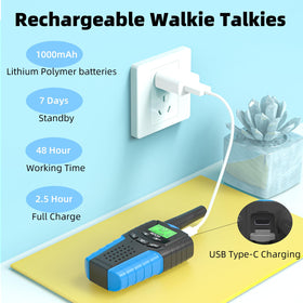 Mfcir kids walkie talkies side view highlighting ergonomic grip for young adventurers