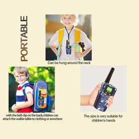 Mfcir walkie talkies in camping use for family adventures and games.