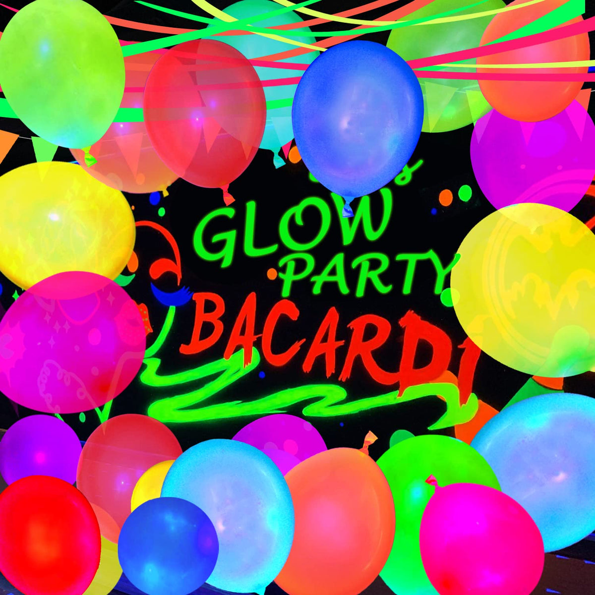 MFLUEEWR durable and reusable neon balloons enhance long celebrations.