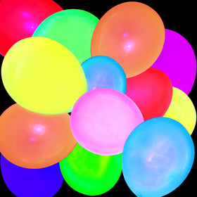 MFLUEEWR 12-inch neon balloons that are easy to inflate and arrange.
