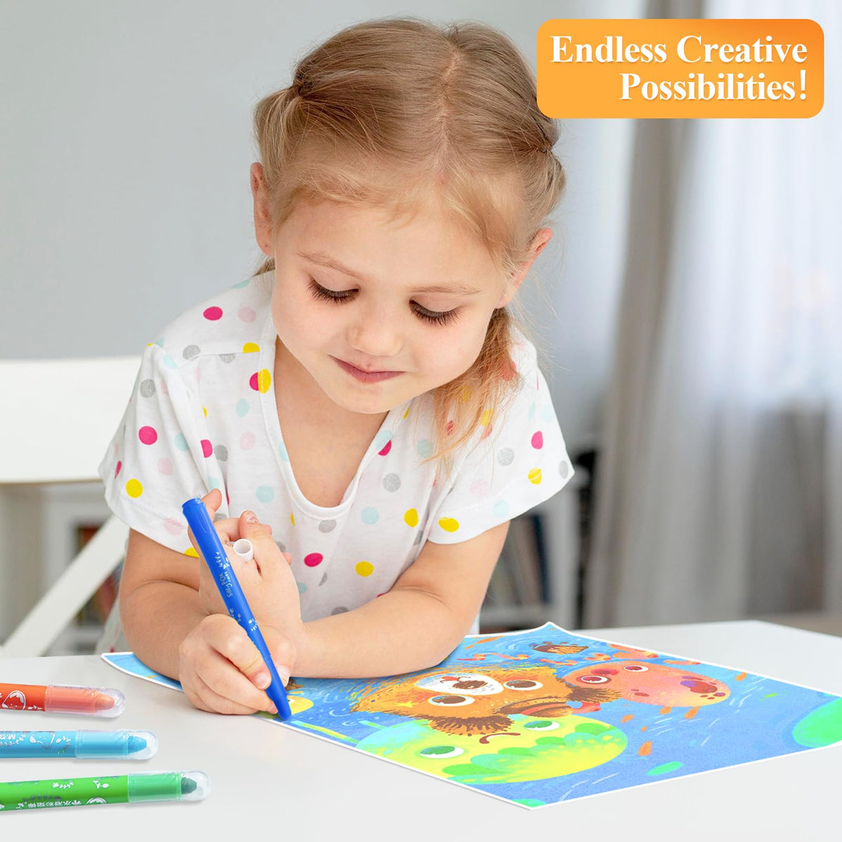 M&G paint sticks feature an easy-grip round barrel for all ages.