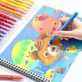 M&G tempera sticks suit family-friendly art on paper, wood, glass, and ceramics.