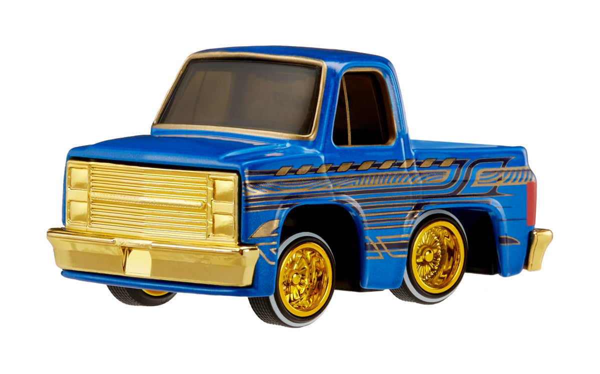MGA CarTuned Series 3 1987 Chevy C10 Lowrider; rugged diecast with real rubber tires.
