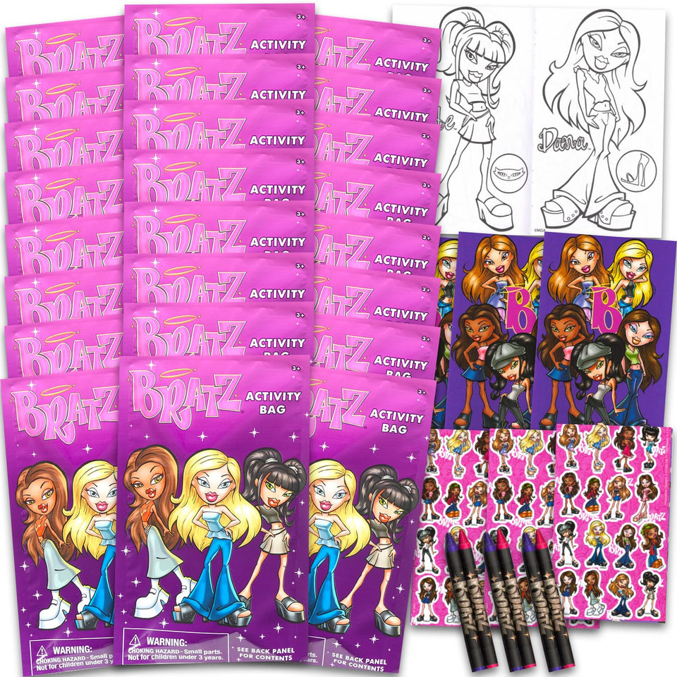 MGA Bratz birthday favors set with 24 play packs for party goodie bags.