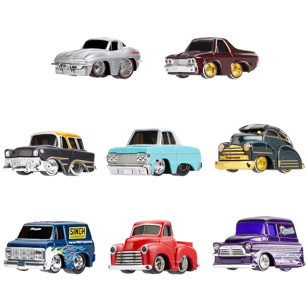 MGA Entertainment CarTuned Series 5-8 Pack diecast for display and play