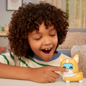 Pixel Petz Corgi voice interaction highlights responsive wag.