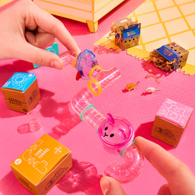 The display capsule from MGA's Miniverse Make It Mini Animals becomes a charming showcase base.