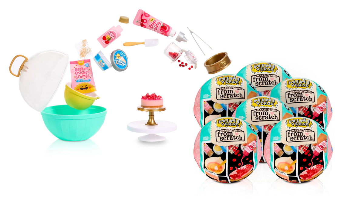 MGA's Miniverse Make It Mini From Scratch Series 2: six surprise capsules for creative mini baking.