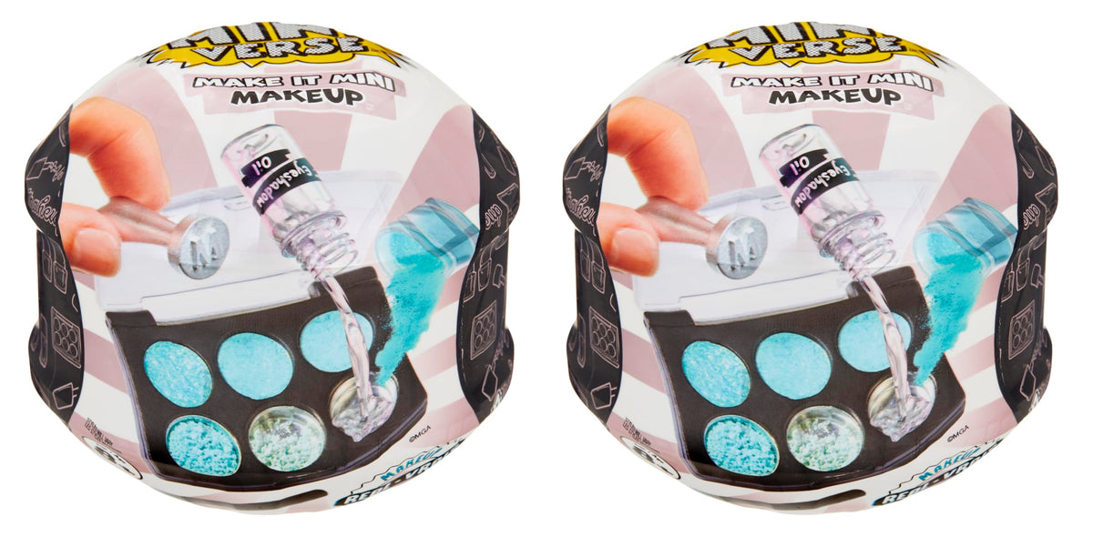 MGA's Miniverse Make It Mini Makeup Ball on display, perfect for a stylish mini vanity.