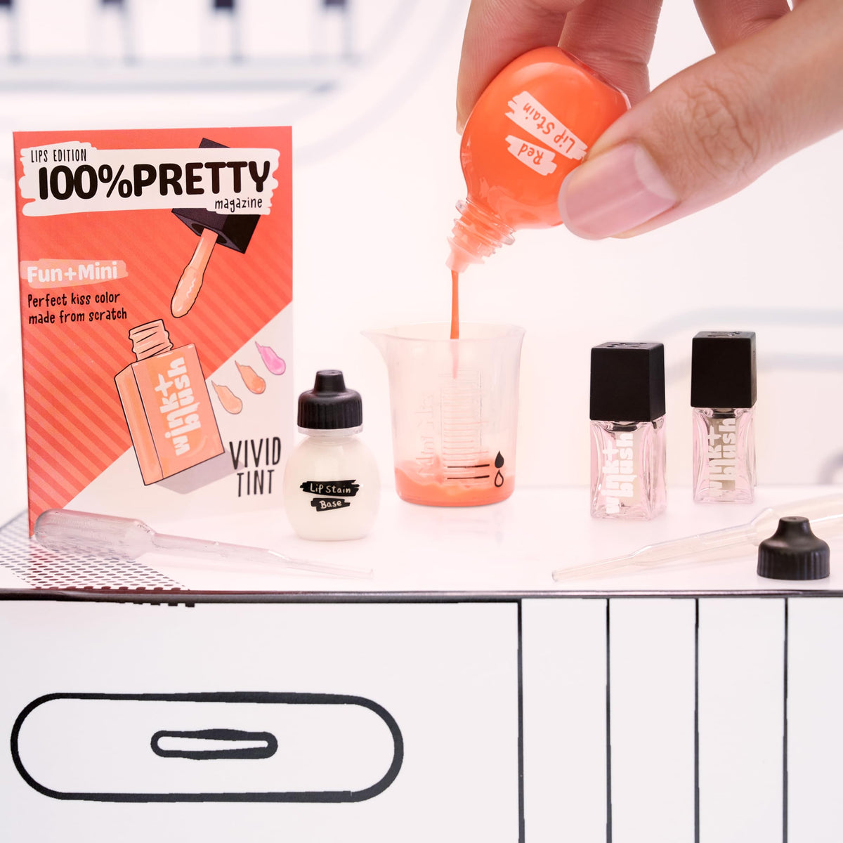 MGA's Miniverse Make It Mini Makeup Ball lip-stain close-up for on-the-go touch-ups.