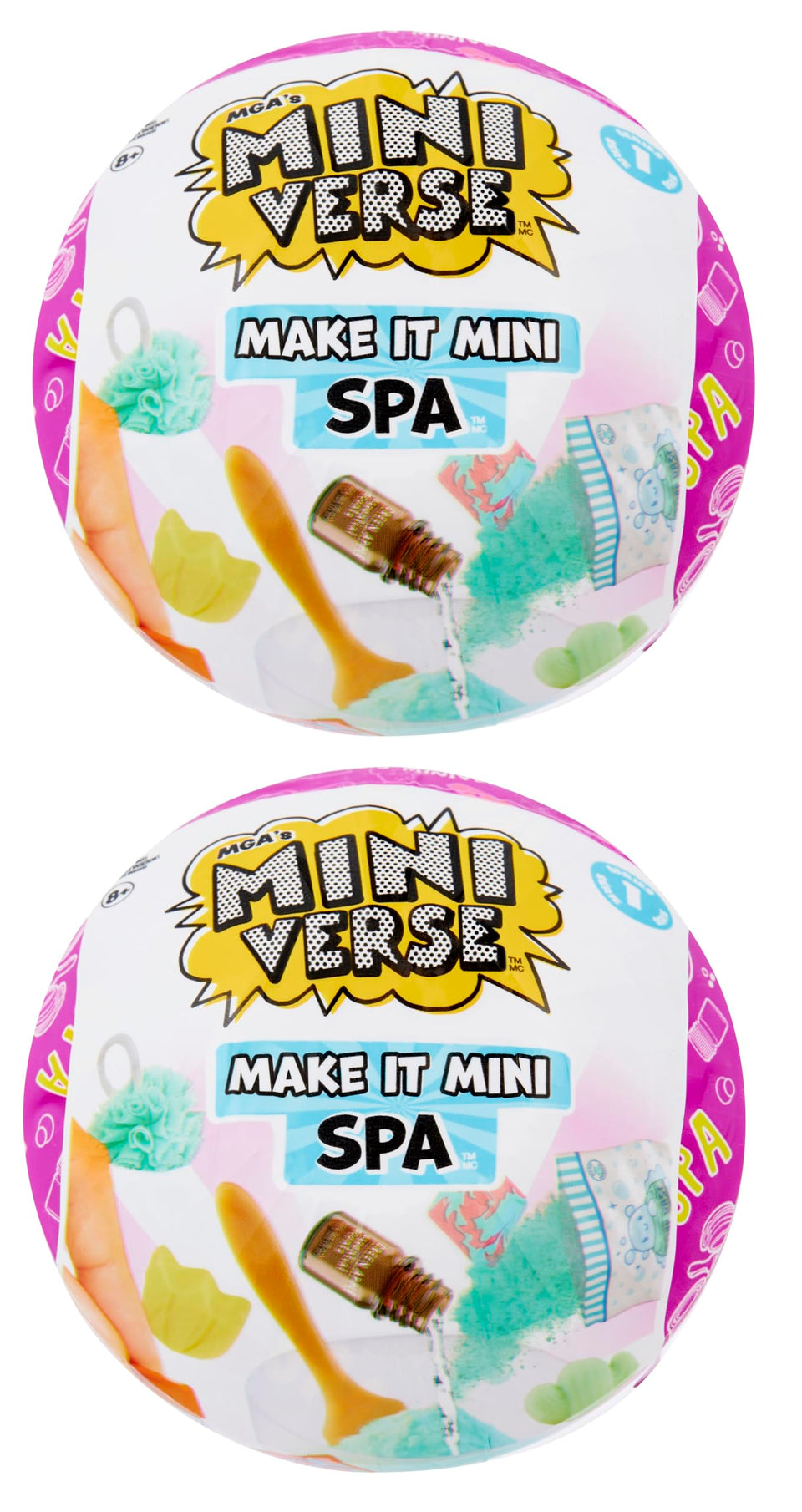 MGA's Miniverse Make It Mini Spa ball ready to unbox and display.