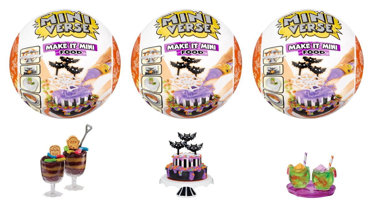 MGA's Miniverse Make It Mini Spooky Treats Series 2 mini table creates themed display.