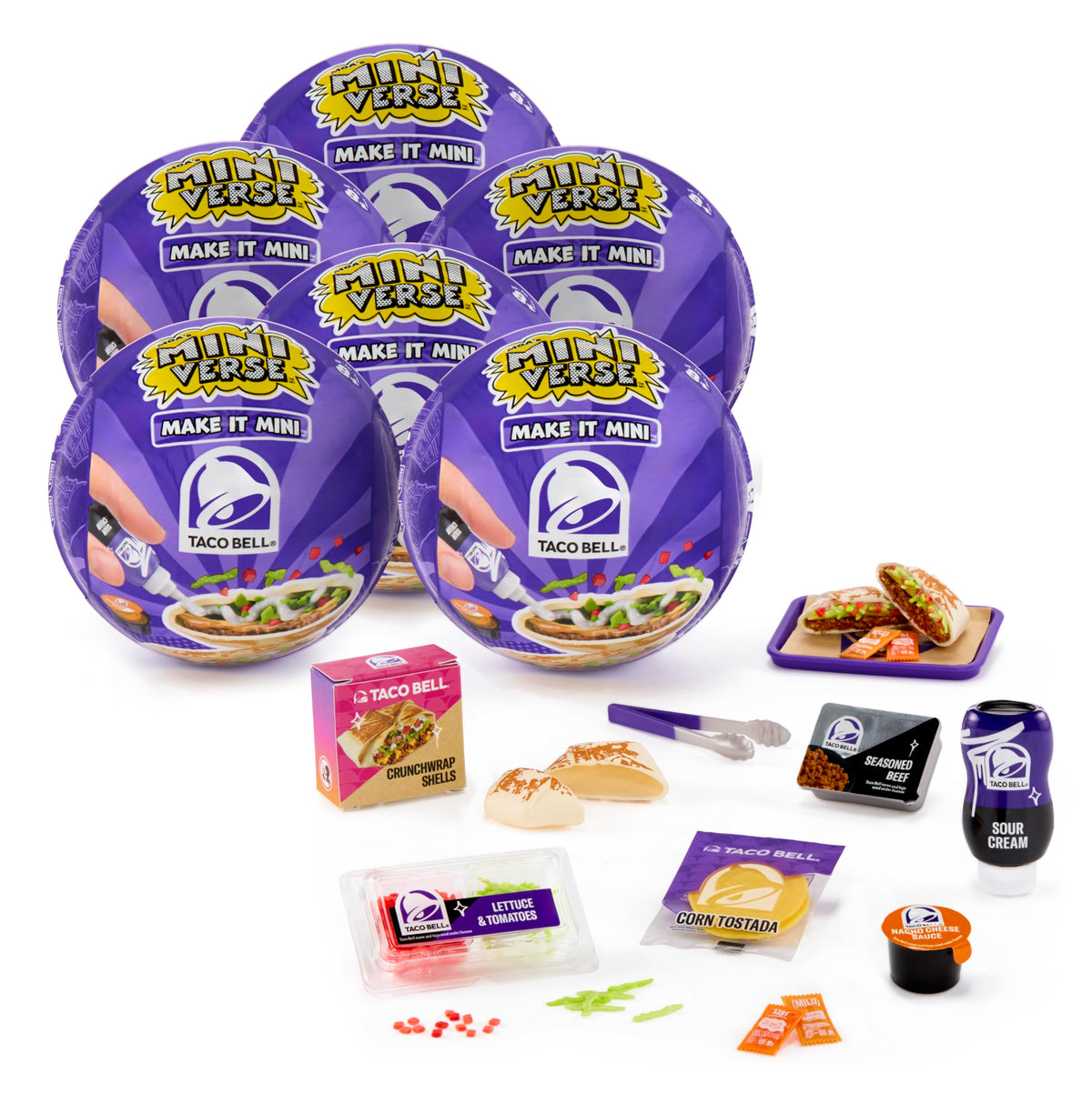 MGA's Miniverse Make It Mini Taco Bell Series 1 surprise ball for display-ready collection