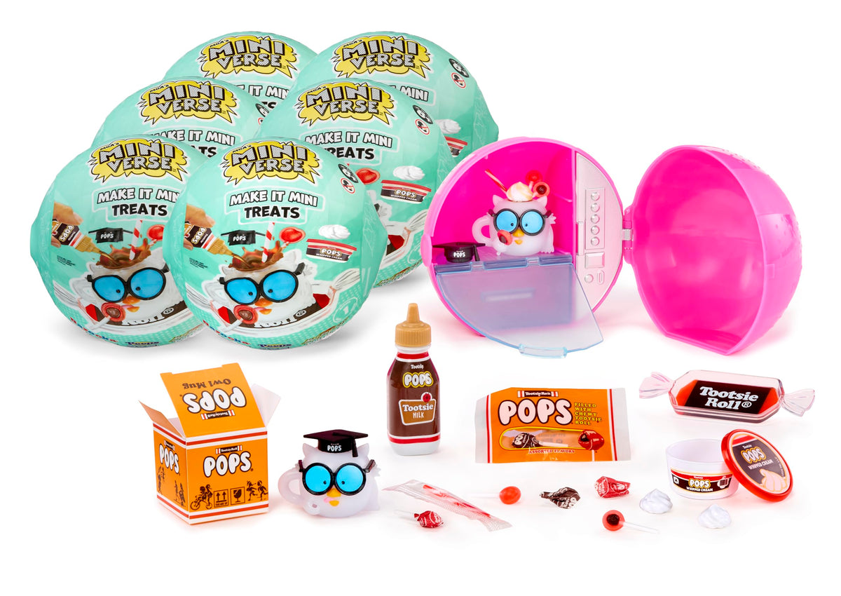 MGA's Miniverse Make It Mini Treats 6-pack packshot showing colorful surprise balls for collectors