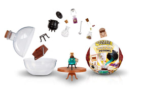 Close-up of mini ingredients and accessories for potions kit.