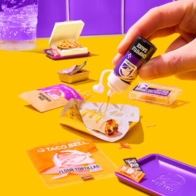 MGA's Miniverse Taco Bell Bean Burrito mini accents for tiny dioramas.