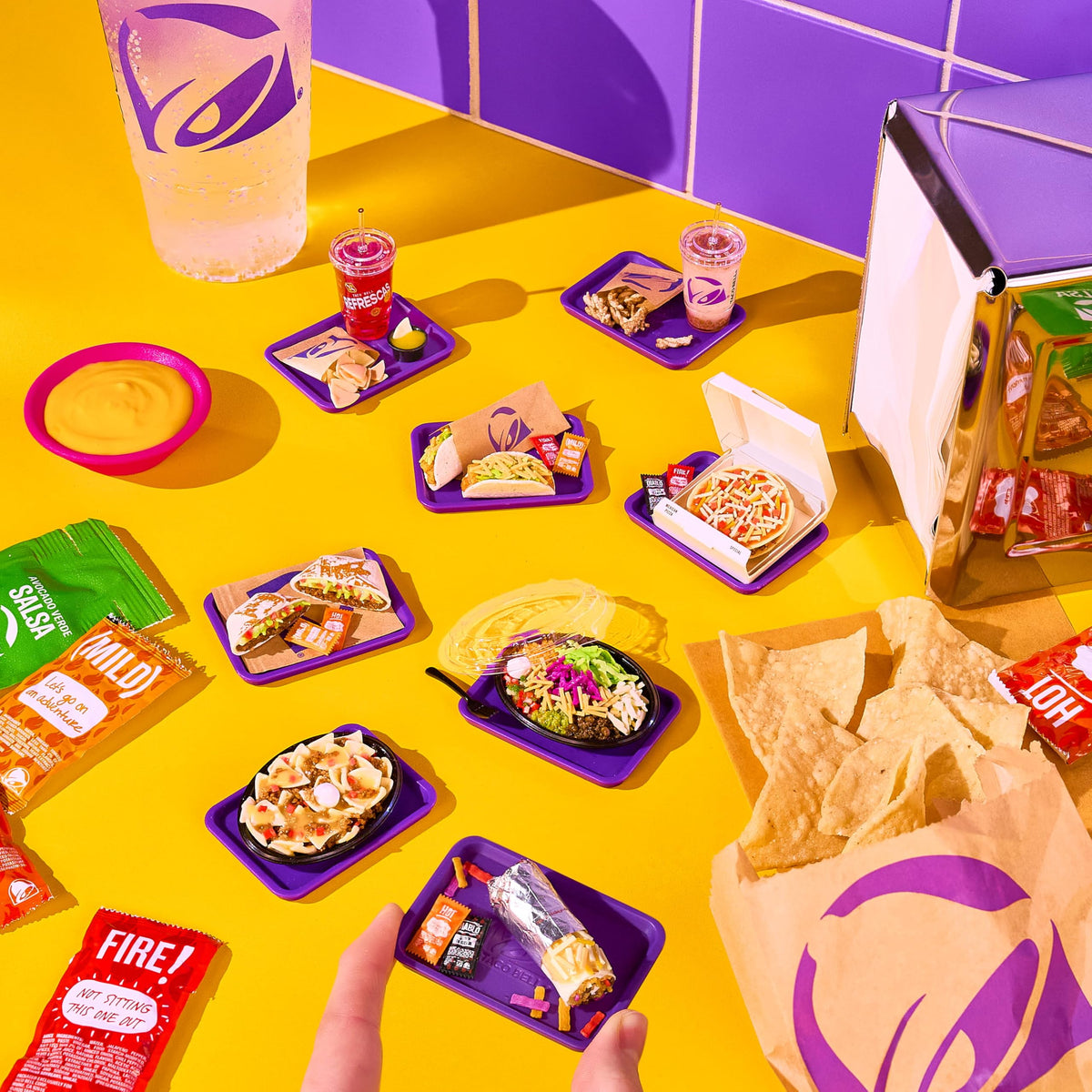 MGA's Miniverse Taco Bell Spicy Potato Soft Taco mini adds color to displays.