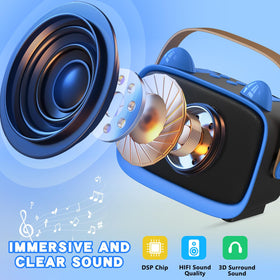 Mgaolo speaker with emoji LED light show creates engaging visual rhythm